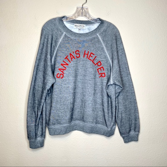 Wildfox Gray Santa’s Helper Unique Sweater - Picture 2 of 7